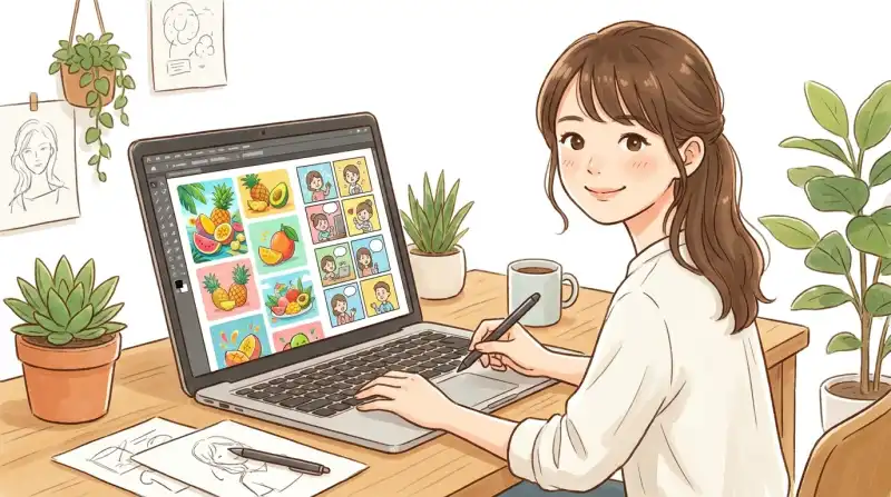 Shima Banana - SNSバナー&4コマ漫画 AIジェネレーターの開発ストーリー — 100種類の画風×AIでSNSバナー・4コマ漫画を完全自動生成