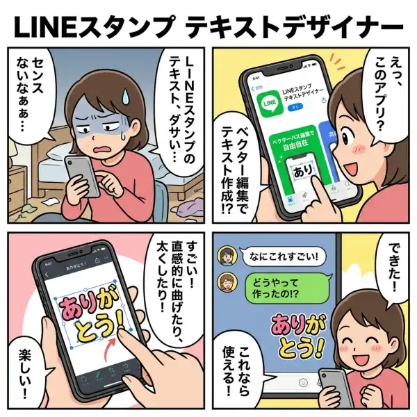 LINEスタンプ テキストデザイナー