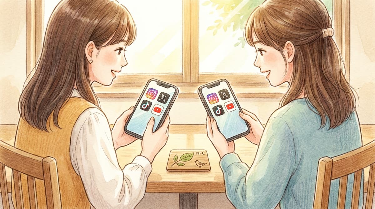 SNS sharing scene