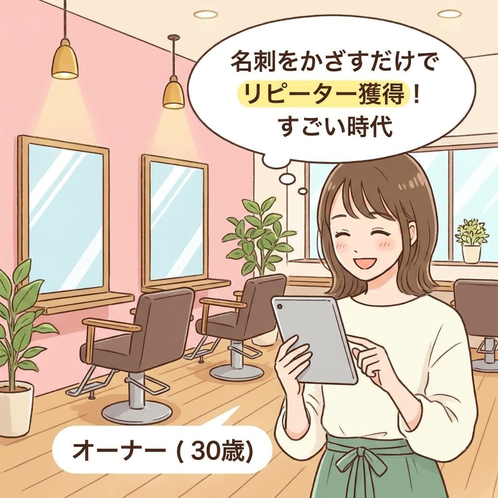 NFC名刺でリピーター獲得!美容室オーナーのデジタル名刺活用術