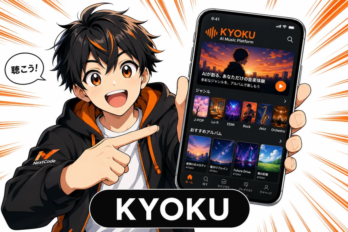 KYOKU - AI Music Platformの画面