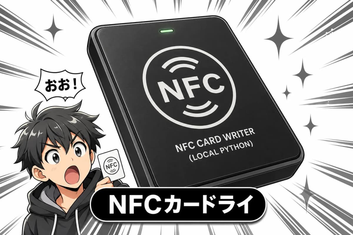 NFCカードライターツール(ローカルPython)の画面