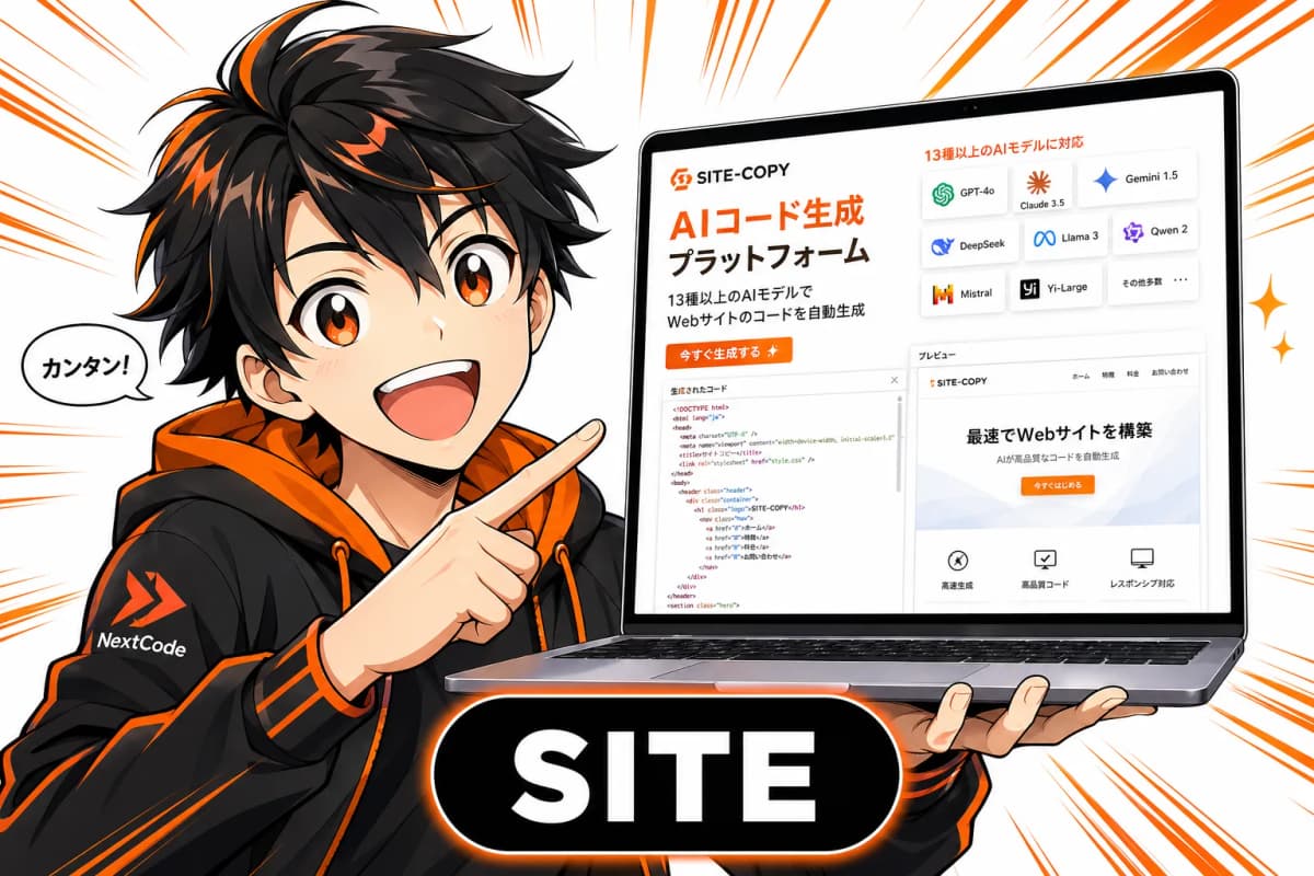 SITE-COPY - AIコード生成プラットフォーム