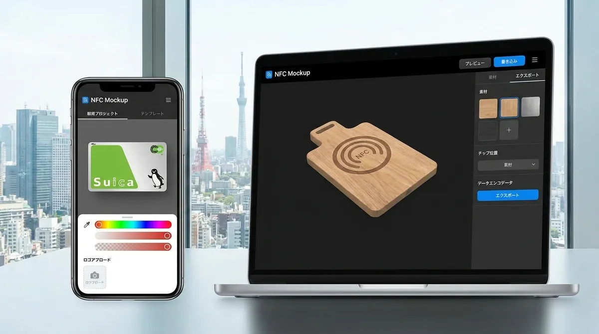NFCカード・タグのモックアップを即生成するビジュアライザ