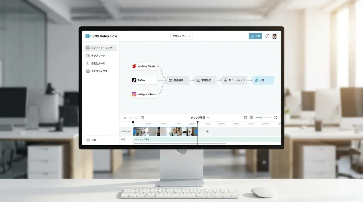 SNS向け動画制作フローを自動化するワークベンチ